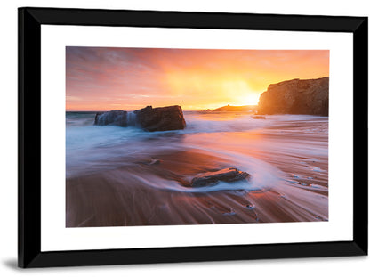 Quiberon Beach Sunset Wall Art