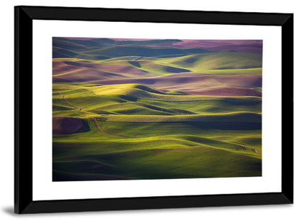 Palouse Farmland at Golden Hour Wall Art