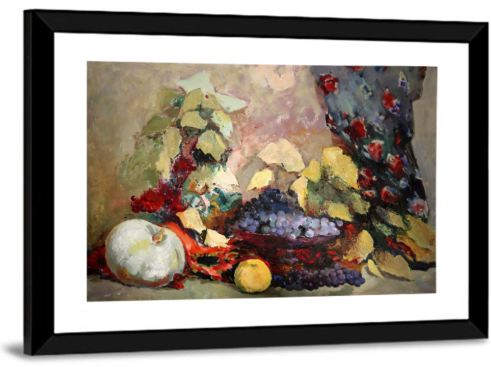 Grapes and Melon Still Life Wall Art
