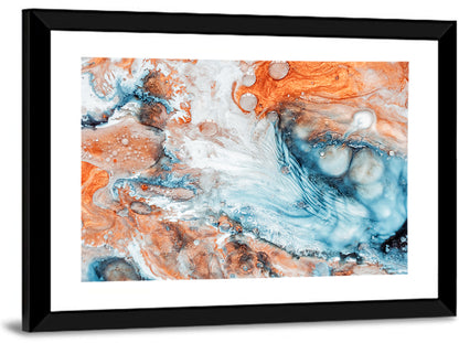Copper Marble Fluid Abstract Wall Art