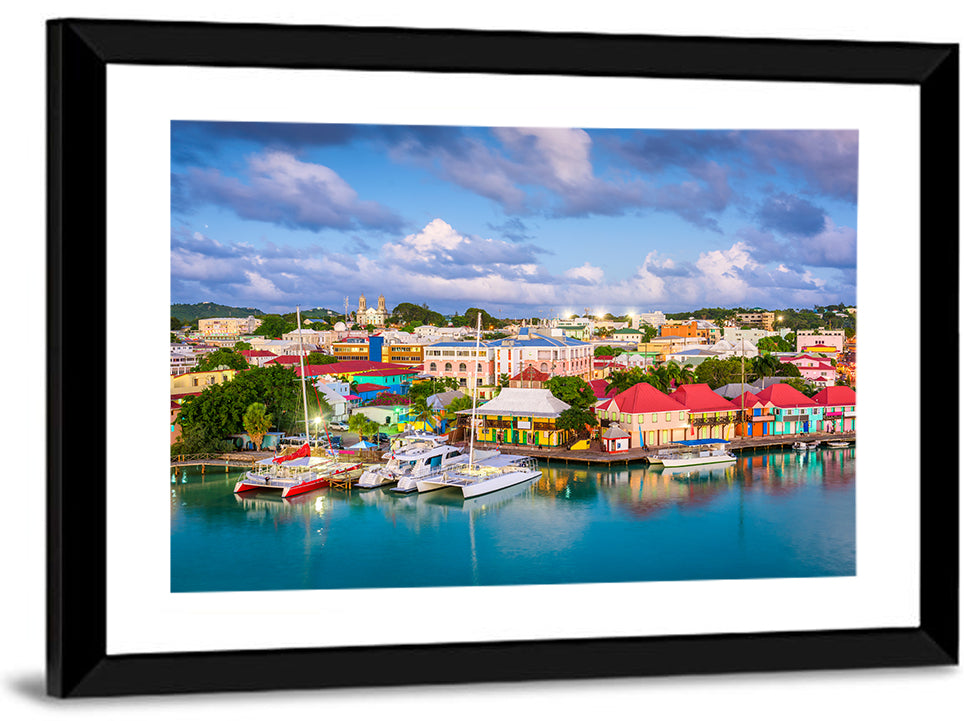 St. John’s Harbor at Golden Dusk Wall Art