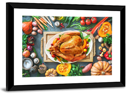 Harvest Roast Turkey Centerpiece Wall Art
