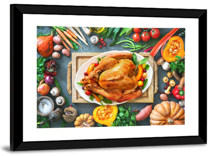 Harvest Roast Turkey Centerpiece Wall Art