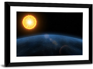 Alien Planet & Sun Wall Art