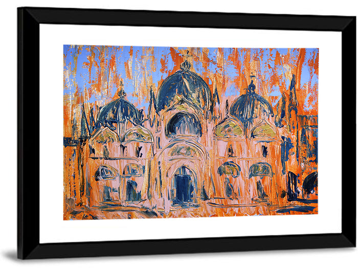 St Mark's Basilica, San Marco Square Wall Art as a framed print