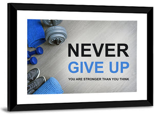 Never Give Up Wall Art