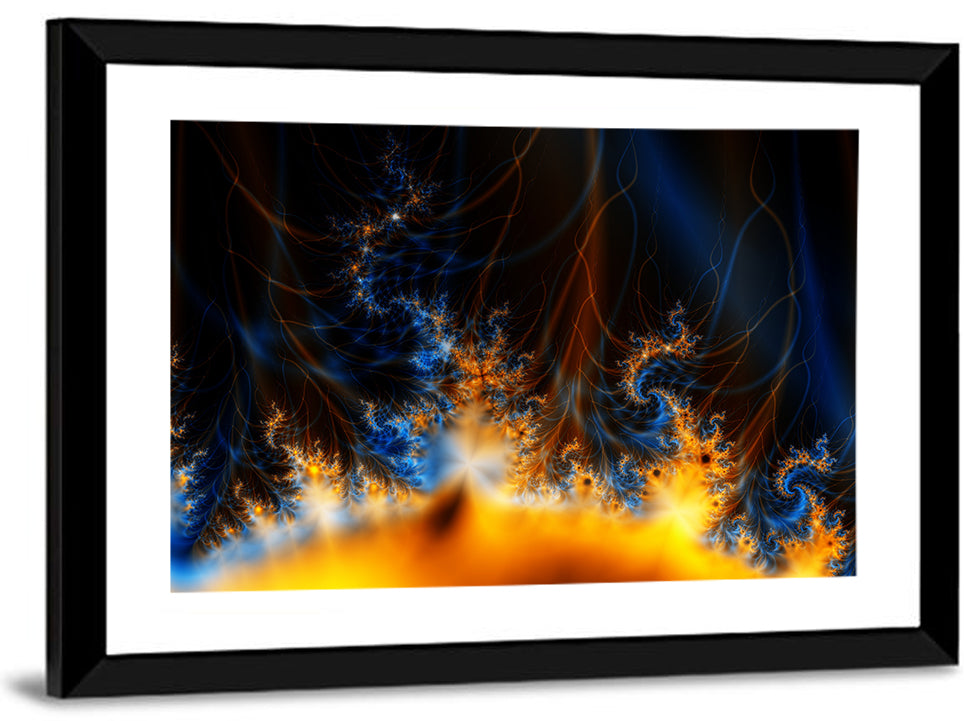 Solar Flare Fractal Flame Wall Art