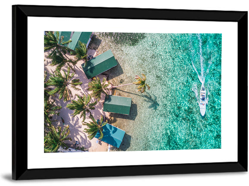 Tobacco Caye Aerial View Wall Art