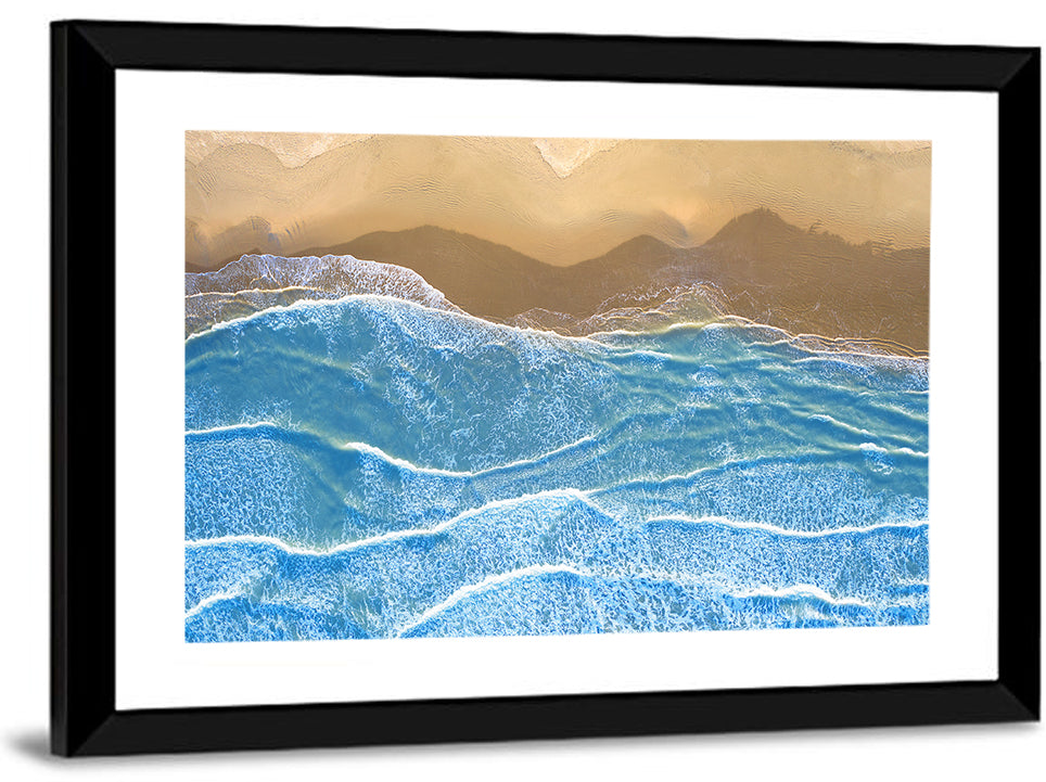 Aerial Azure Beach Wall Art