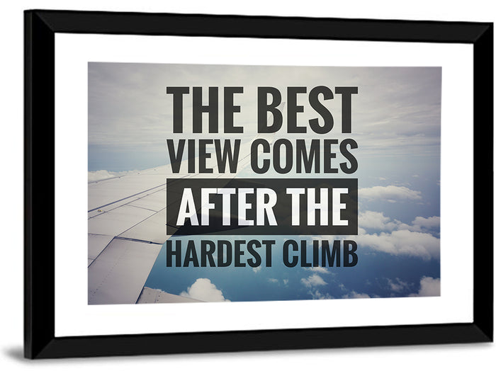 After the Hardest Climb Wall Art as a framed print