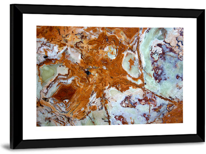 Onyx Texture Abstract Wall Art as a framed print