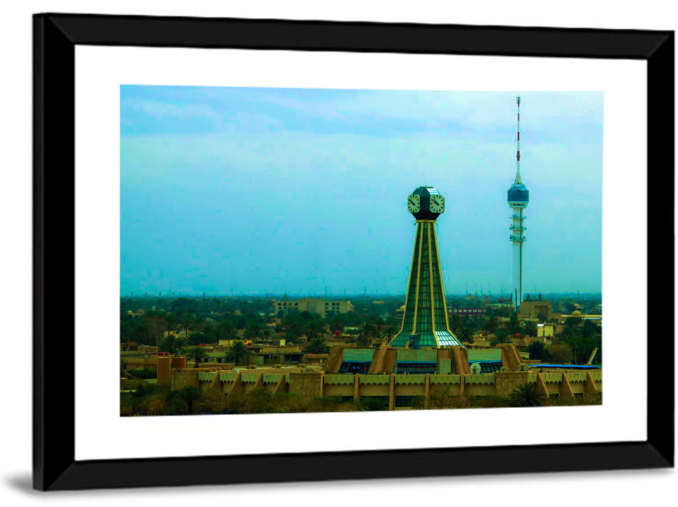 Baghdad Clock Tower Cityscape Wall Art