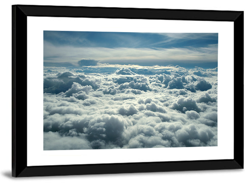 Aerial View Above Clouds Wall Art