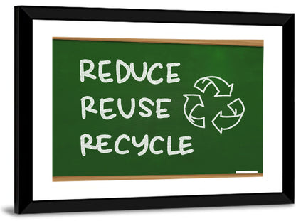 Reduce Reuse Recycle Chalkboard Wall Art