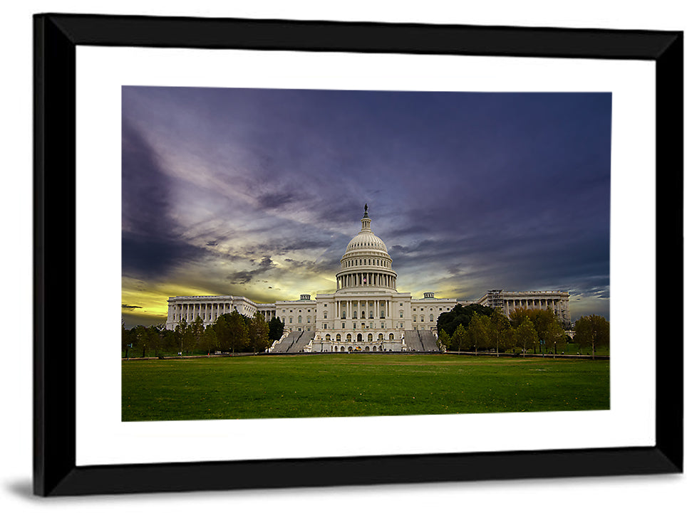 United States Capitol at Dusk Wall Art
