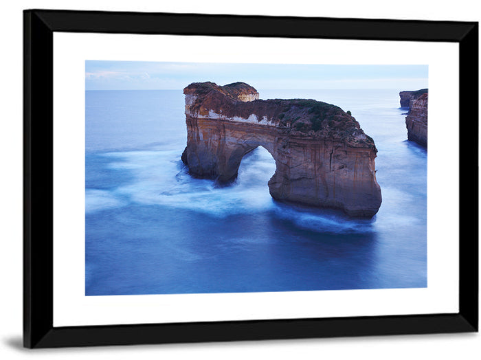 London Arch Ocean Cliffs at Dawn Wall Art as a framed print