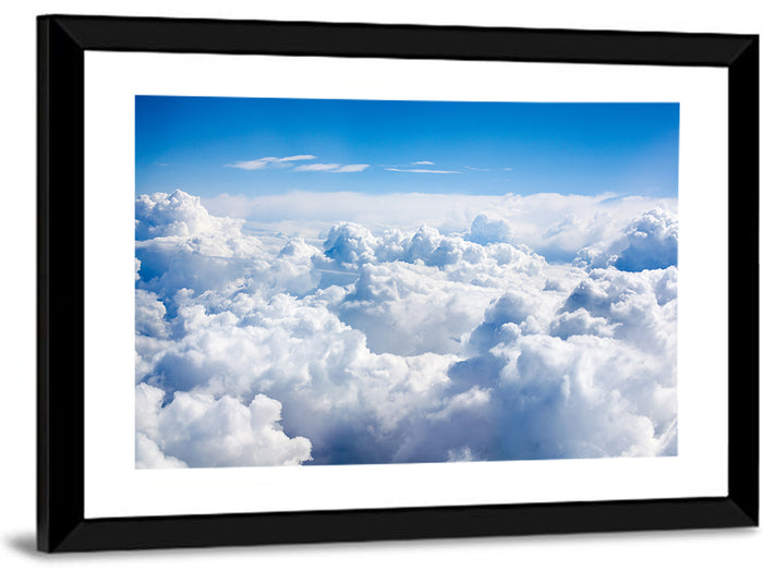 Aerial Cloudscape Wall Art as a framed print