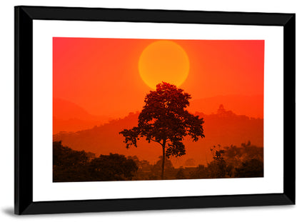 African Summer Sunset Wall Art