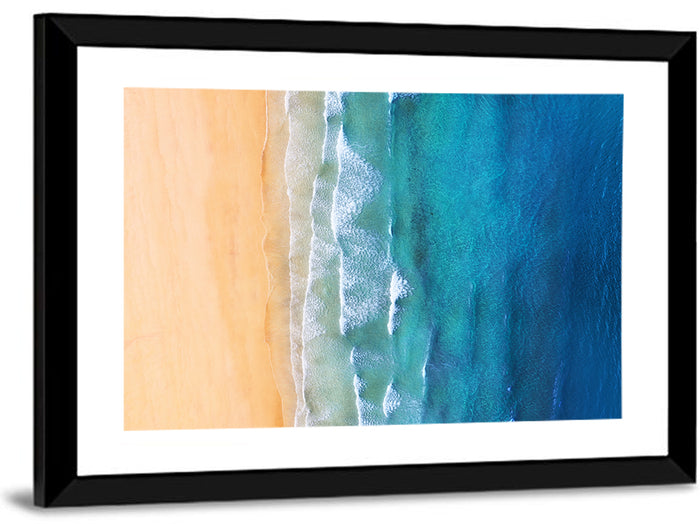 Aerial Iceland Coastline Wall Art as a framed print