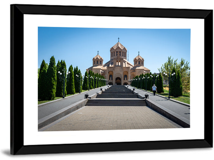 Saint Gregory Cathedral Stairway, Yerevan Wall Art as a framed print