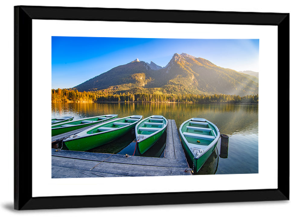Moored Boats at Hintersee Wall Art