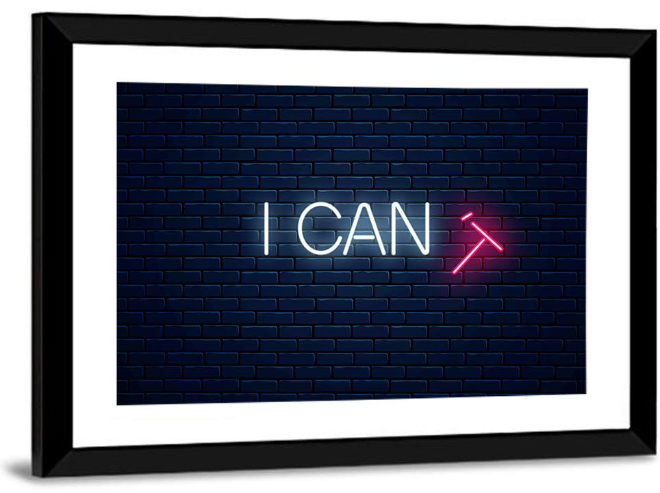 I Can Neon Sign Wall Art