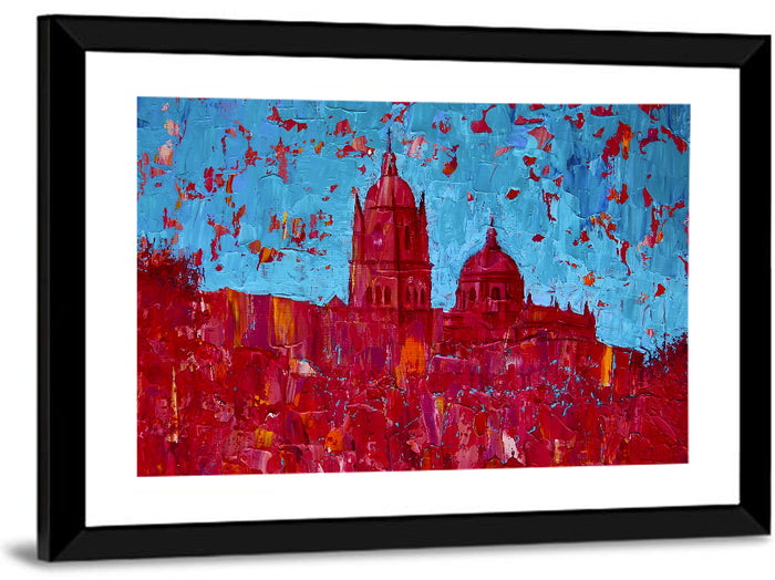 New Cathedral of Salamanca Wall Art as a framed print