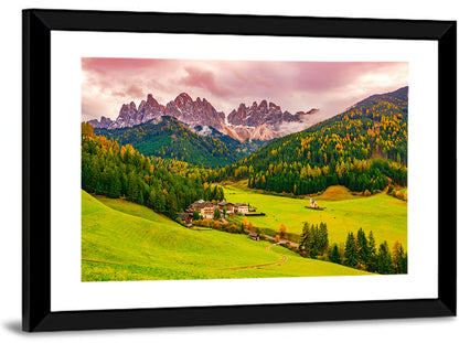 St Johann Church, Santa Maddalena Wall Art