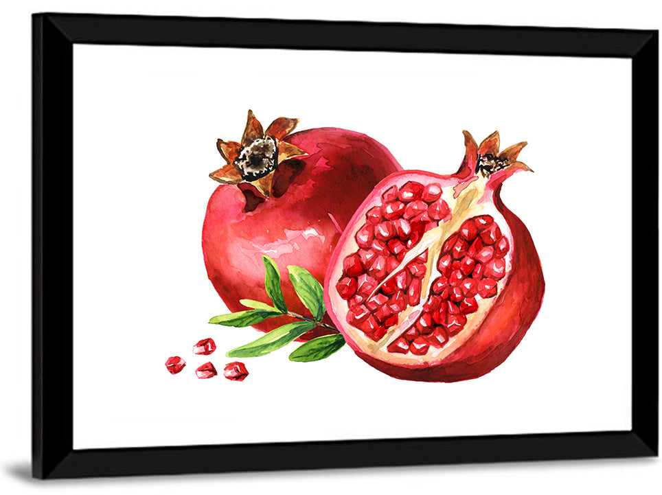 Fresh Pomegranate Watercolor Wall Art