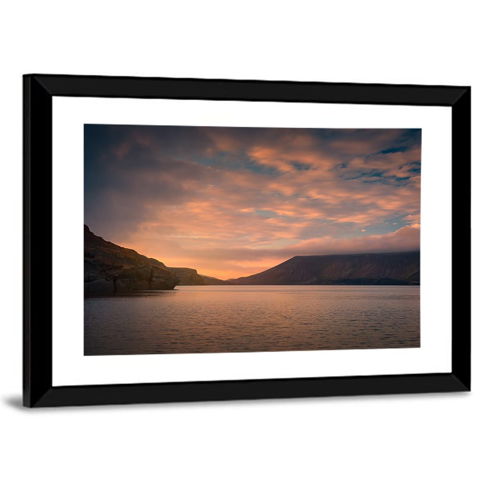 Kleifarvatn Lake at Sunset Wall Art