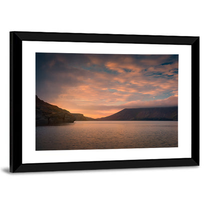 Kleifarvatn Lake at Sunset Wall Art
