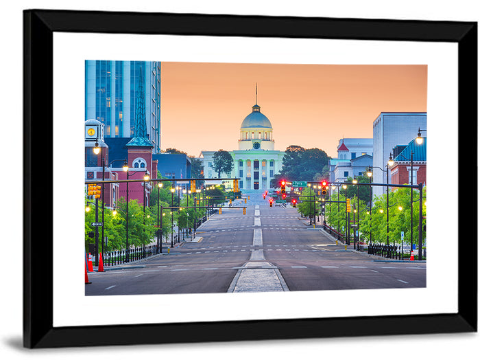 Montgomery State Capitol Wall Art as a framed print