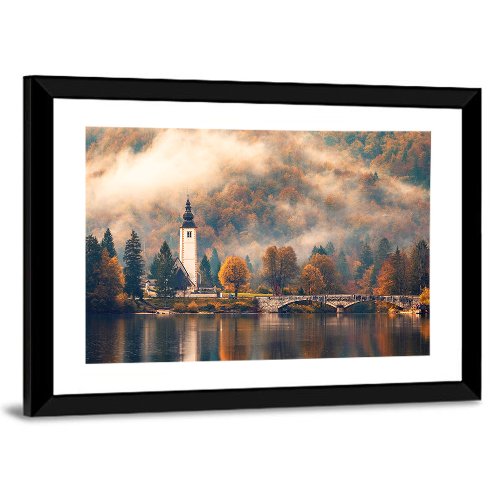 Lake Bohinj Foggy Morning Wall Art