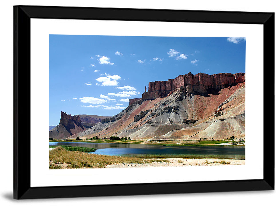 Band-e Amir Lakes and Rock Spire Wall Art