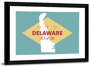 Delaware State Map Wall Art