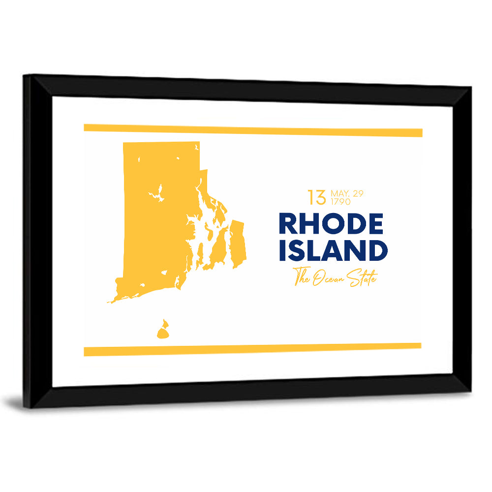 Rhode Island Map Wall Art
