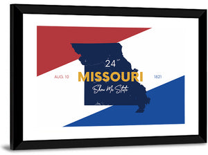 Missouri State Map Wall Art