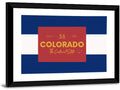 Colorado State Flag Map Wall Art