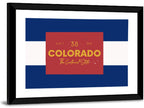 Colorado State Flag Map Wall Art