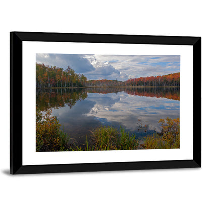 Scout Lake Autumn Reflection Wall Art