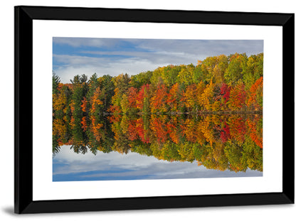 Moccasin Lake Autumn Reflection Wall Art
