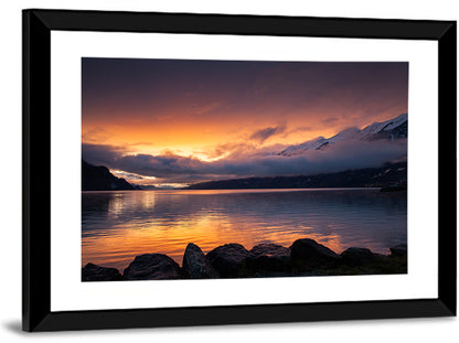 Lake Brienz Golden Dusk Wall Art