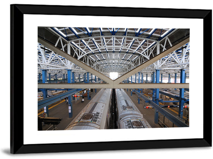 Stillwell Avenue Station Platform Perspective Wall Art as a framed print