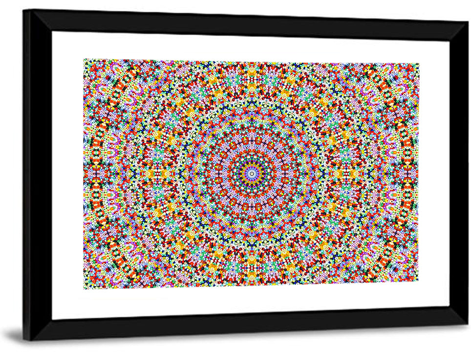 Beaded Kaleidoscope Mandala Wall Art