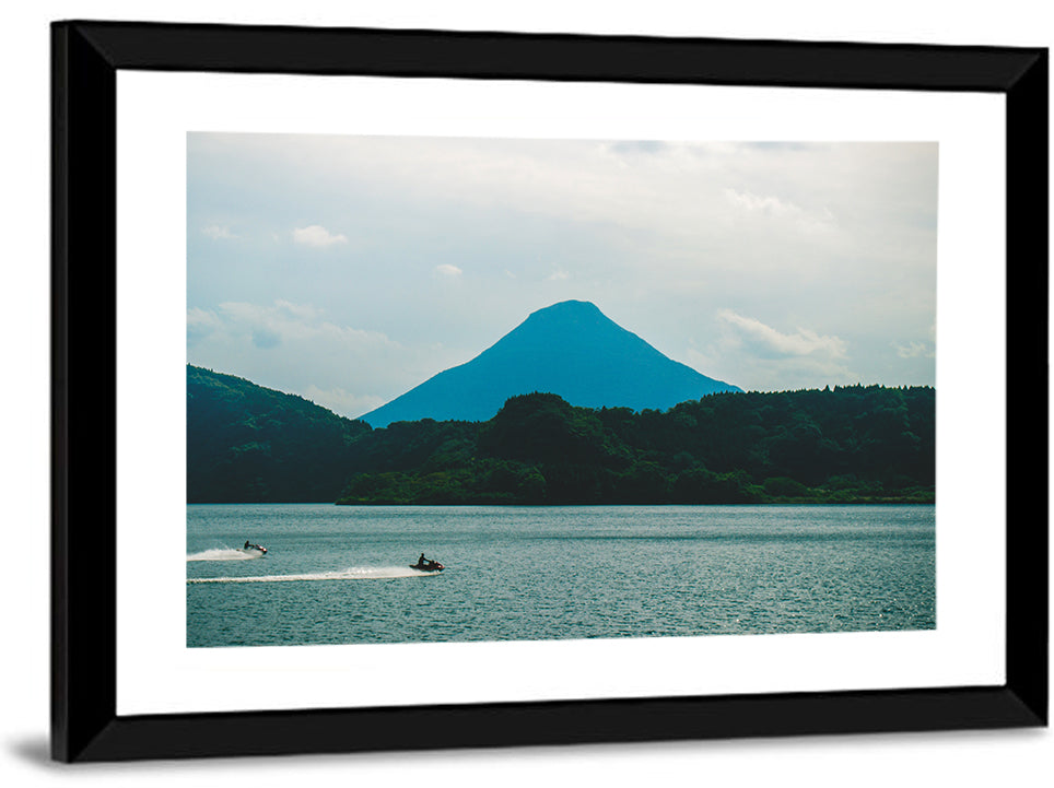 Kaimon Dake Over Lake Ikeda Wall Art