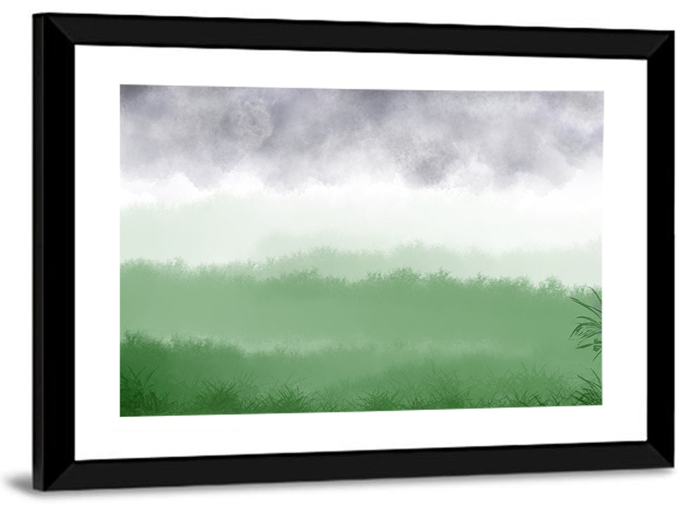Misty Green Fields Wall Art