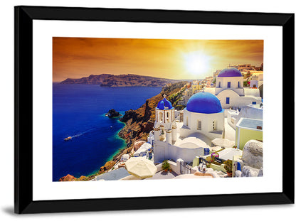 Sunset Over Oia Wall Art