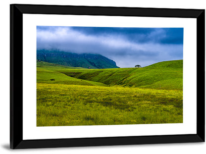 Dragon Mountains with Lone Tree Wall Art