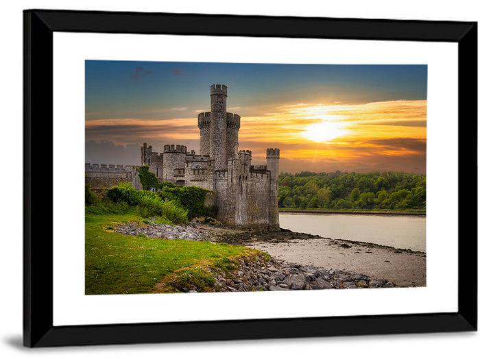 Blackrock Castle at Sunset Wall Art as a framed print