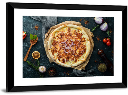 Spicy Pizza with Red Onion Wall Art